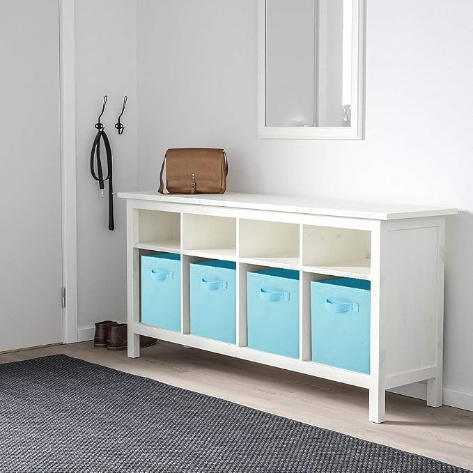 ShellKingdom Storage Bins, Foldable Fabric Storage Cubes And Cloth Storage | Storage Organizer For Closet And Toys, 10.5x10.5x11 INCH, 2 Pack (Light Blue)