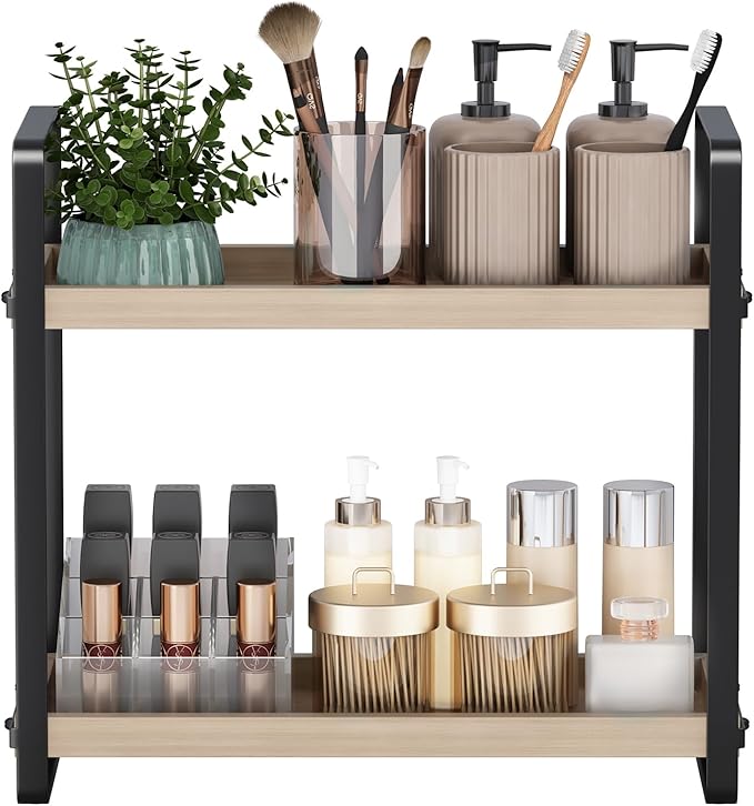 HNRLOY Bathroom Counter Organizer, Bathroom Counter Shelf, Makeup Organizer | Bathroom Countertop Organizer, Bathroom Sink Organizer, Perfume Organizer, Vanity Shelf, Bathroom Organization and Storage