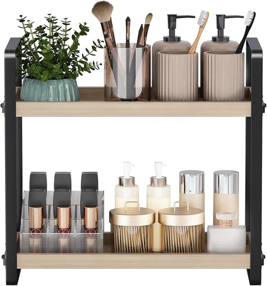 HNRLOY Bathroom Counter Organizer, Bathroom Counter Shelf, Makeup Organizer | Bathroom Countertop Organizer, Bathroom Sink Organizer, Perfume Organizer, Vanity Shelf, Bathroom Organization and Storage