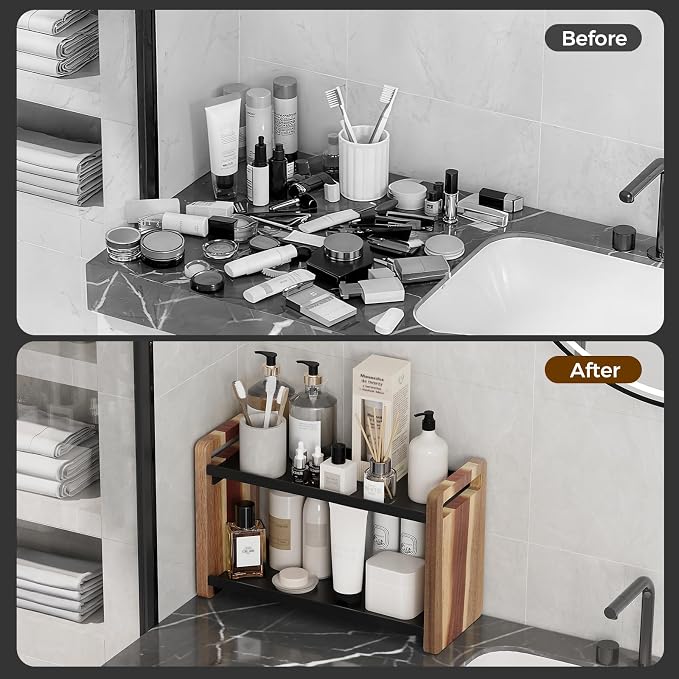 Bathroom Counter Organizer, Bathroom Sink Organizer, Vanity Shelf | Bathroom Organizers and Storage, Bathroom Countertop Organizer, Counter Shelf, Cologne Stand, Perfume Stand, Bathroom Decor