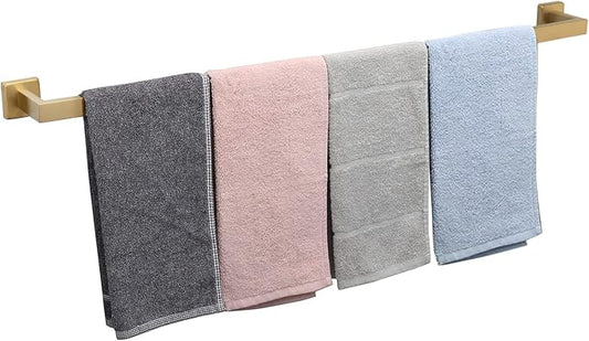 TocTen Bath Towel Rack - Square Base Thicken SUS304 Stainless Steel Towel Bar for Bathroom, Bathroom Accessories Towel Rod Heavy Duty Wall Mounted Towel Holder. (Brushed Nickel, 36)