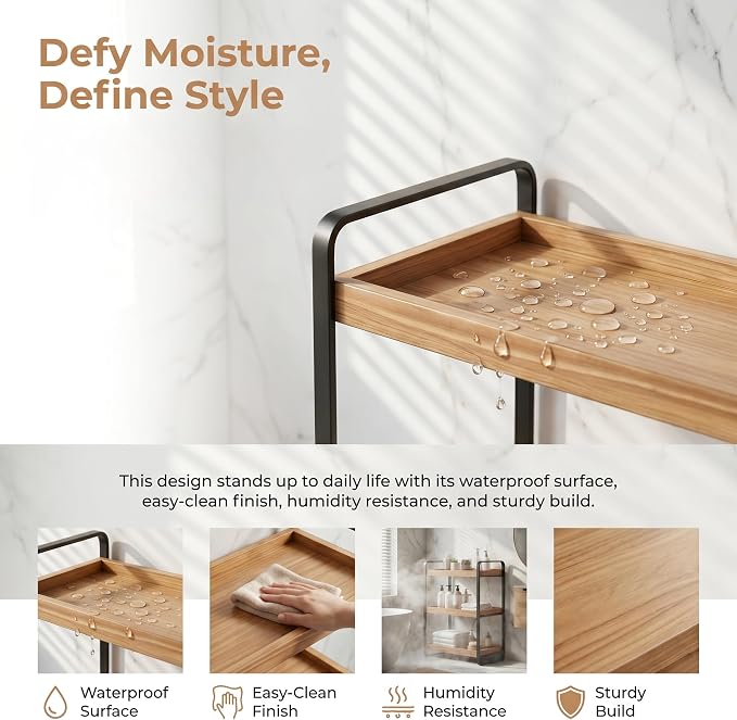 Bathroom Counter Organizer with Basket, Bathroom Organizers and Storage,Skincare Organizers for Vanity,Storage Organizers for Bathroom, Kitchen, Dresser (3-Layer)