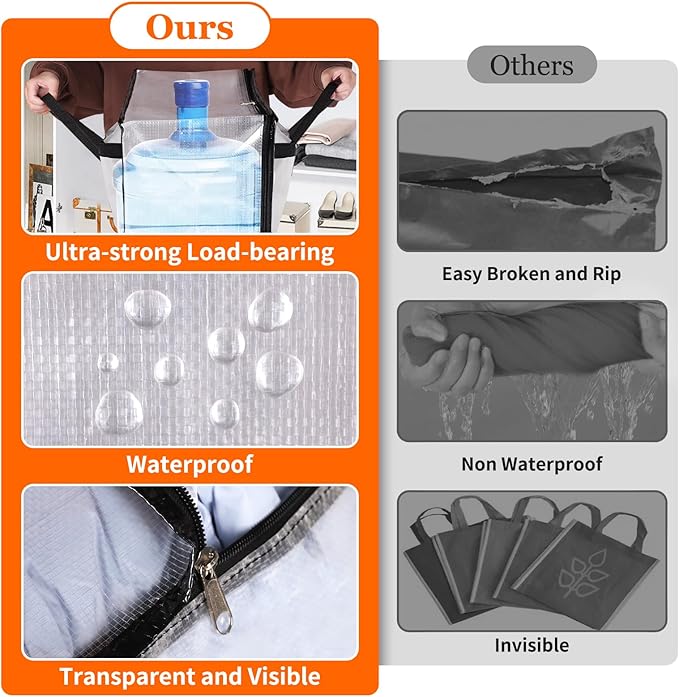 TasticTotes 4 Pack Clear Storage Bags for Comforter, Clothes & Bedding, 90L | Plastic Blanket Storage with Zipper & Handle, Foldable Moving Bags, Closet Organizer and Under-Bed Storage Containers