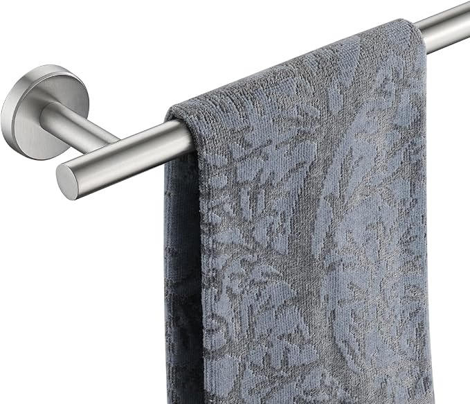 JQK Bath Towel Bar, 33 Inch 304 Stainless Steel Thicken 0.8mm Single Towel Rack for Bathroom, Towel Holder Brushed Finished Wall Mount, Useable Length 30 Inch, TB110L30-BN