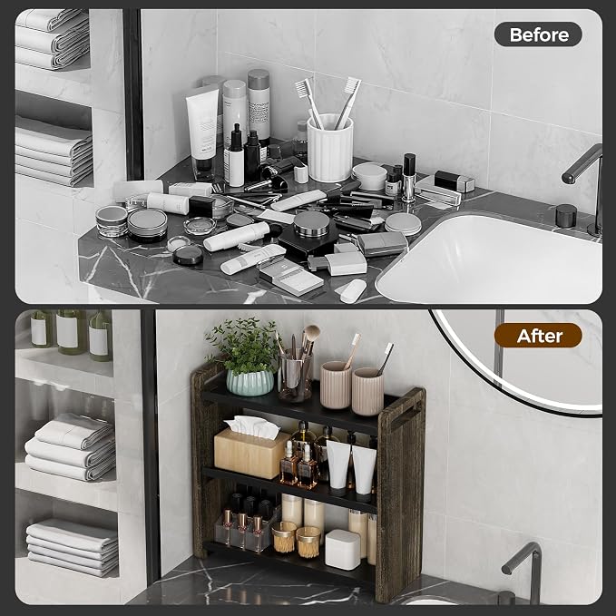 Bathroom Counter Organizer, Bathroom Sink Organizer, Vanity Shelf | Bathroom Organizers and Storage, Bathroom Countertop Organizer, Counter Shelf, Cologne Stand, Perfume Stand, Bathroom Decor
