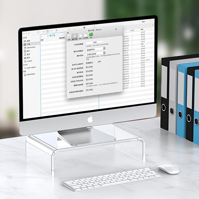 Acrylic Monitor Stand Riser Clear Laptop Stand Riser L12.5 xW7.5 xH4 | Computer & Laptop Stand for Desk, Compatible with All Notebooks and Monitor, Decoration for Office & Home Transparent