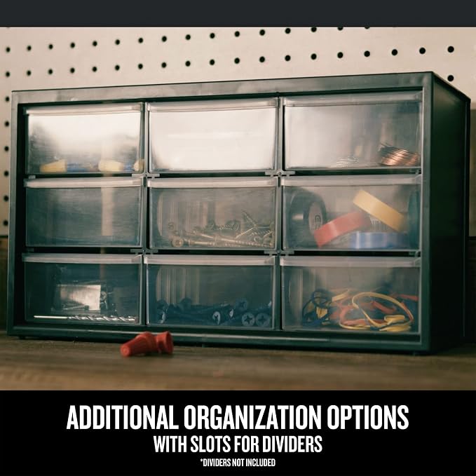 CRAFTSMAN Storage Organizer Bin System, 9 Compartment, Plastic (CMST40709) (Pack of 2)