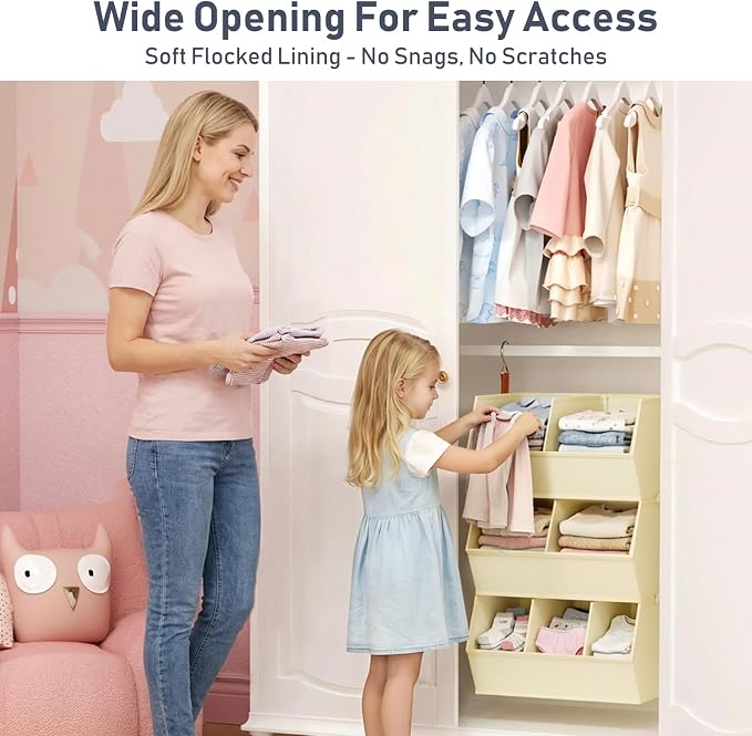 Hanging Closet Organizer Extra Large, Clothes Hanging Shelves for Closet with Divider, Collapsible Closet Storage System, Fabric Closet Hanging Organizer for Home, Dorm, Rv, ,Handbags, Underwear, Sock