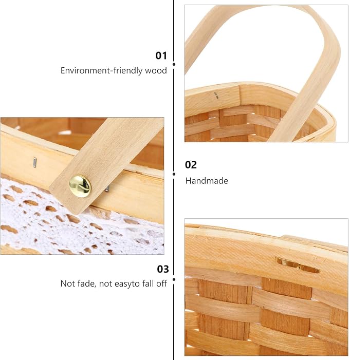 Hemoton Handwoven Flower Storage Basket Elegant Desktop Decorative Container for Festivals Weddings and Home Organization Unique Design Safe and Reliable Material for Plant Display