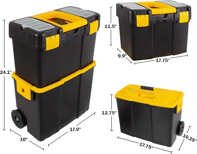 Stalwart Portable Tool Box with Wheels