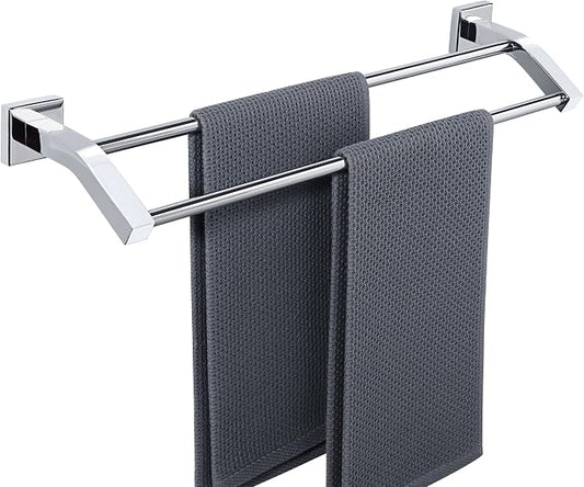 Alise Double Towel Bar, 20" Towel Racks for Bathroom Wall Mounted, Chrome | SUS304 Stainless Steel Bathroom Towel Holder, Quick Drying Towel Hanger Towel Rod