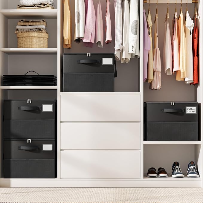 Large Reinforced 2 Pack Shoe Organizer for Closet with Adjustable Dividers | Customizable Compartments for Sneakers, Boots, Heels, Sandals, Clothes, Towels and Toys, Versatile Cube Storage Organizer