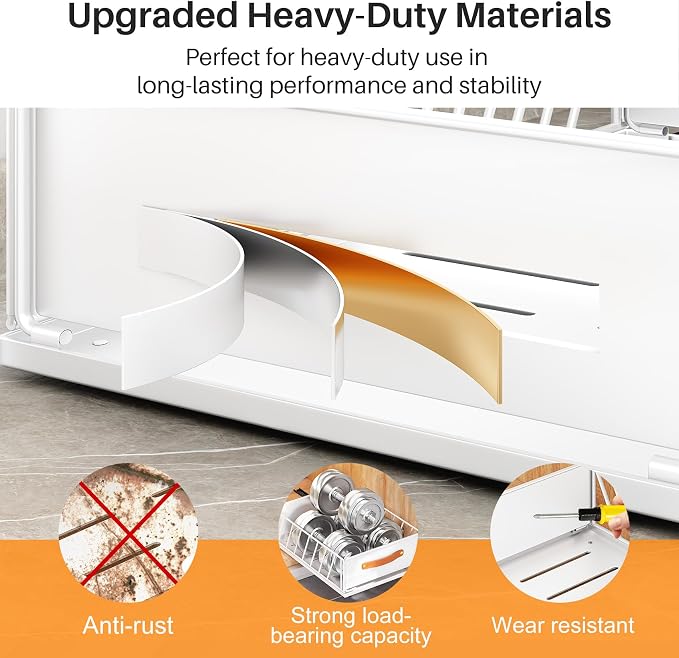 4Pack Pull out Cabinet Organizer,Heavy Duty Slide out Pantry Shelves Drawer Storage with Adhesive Nano Film,Sliding Mesh Basket with Handle for Kitchen, Bathroom, Home, 11.8W" X 15.7"D X 6.2"H,White