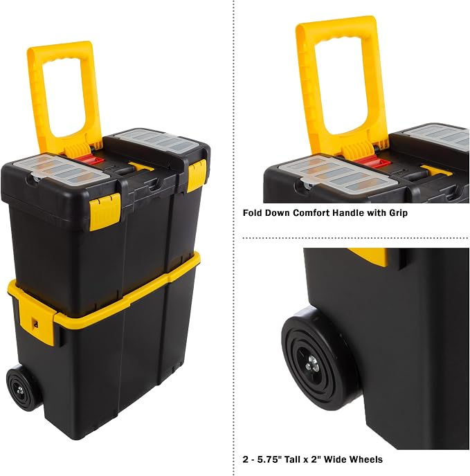 Stalwart Portable Tool Box with Wheels