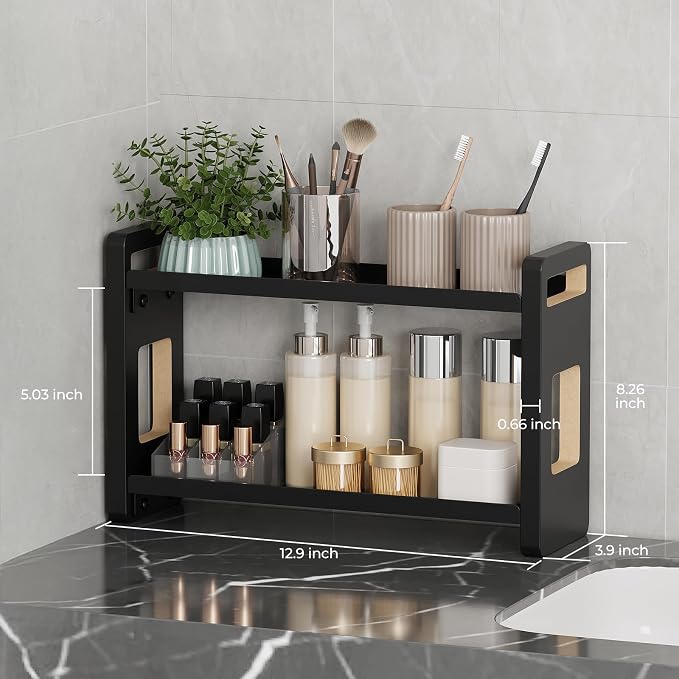 Bathroom Counter Organizer, Bathroom Sink Organizer, Vanity Shelf | Bathroom Organizers and Storage, Bathroom Countertop Organizer, Counter Shelf, Cologne Stand, Perfume Stand, Bathroom Decor