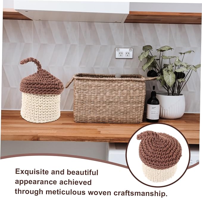 ABOOFAN Woven Storage Basket Large Capacity Decorative Box for Boho Room Decor Home Decor