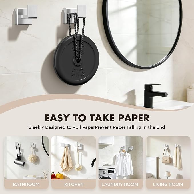 10-Pieces Brushed Nickel Bathroom Accessories Set, 24 Inch Towel Bar Set | Stainless Steel, Towel Ring, Toilet Paper Holder, Robe Hooks, Towel Racks for Bathroom Wall Mounted, Bathroom Hardware Set