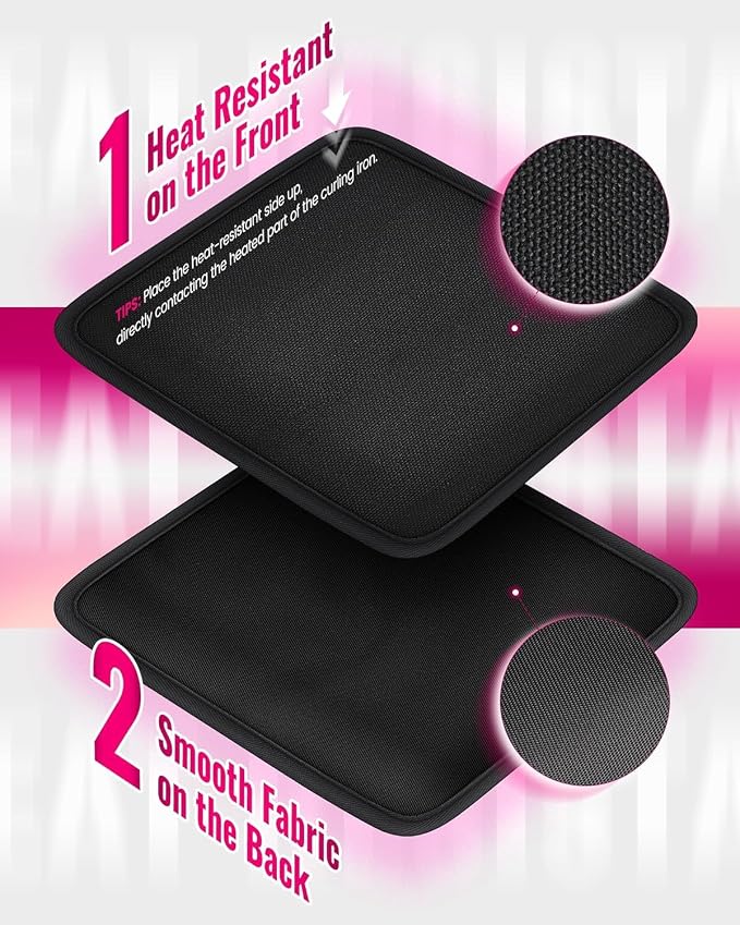 Mancro Hair Tools Travel Bag Compatible with Shark Flex Fusion, XL | Wide-open Hot Hair Tool Organizer with Separate Heat Resistant Mat, Hair Accessories Organizer for Straightener, Curling Iron