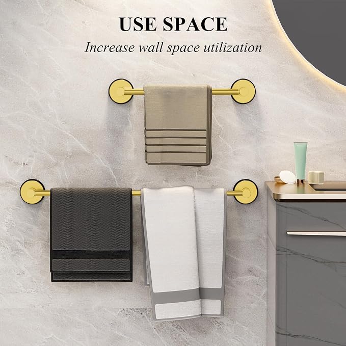 Towel Bar for Bathroom Wall,Adjustable 17~29 Inch Towel Racks for Bathroom Wall Mounted, Towel Holder for Glass Shower Door,Apparment Essentials,Home Decor-Gold