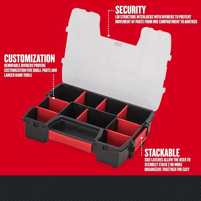 CRAFTSMAN 10-Compartment Small Tool Storage Organizer, Plastic (CMST14021) (Pack of 6)