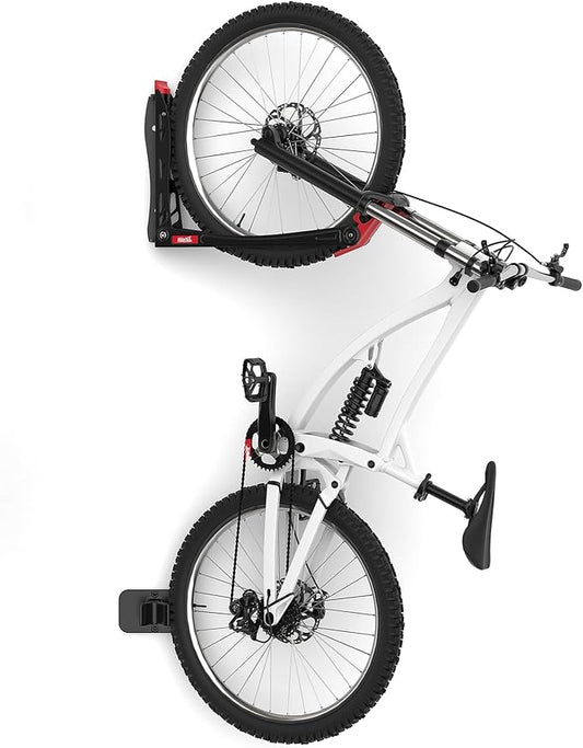 TORACK BIKEPAL No Lift Swivel Bike Rack, Space Saving Vertical Wall Mount Bike Holder for Garage Storage (1 Pack)