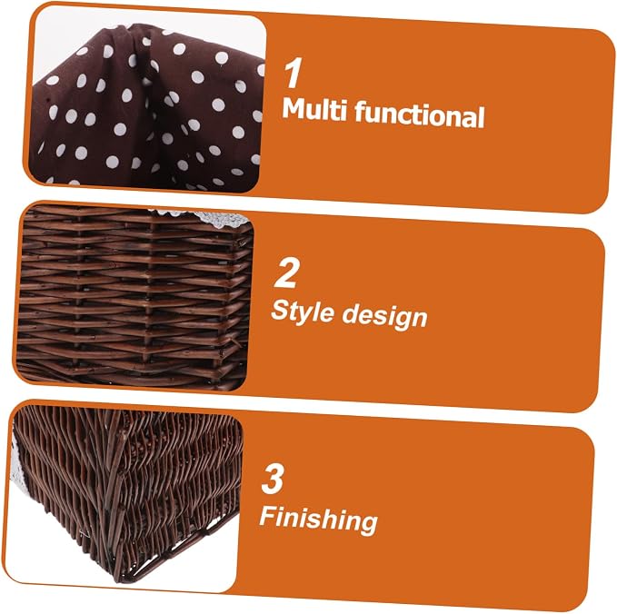 ABOOFAN Woven Storage Basket Capacity Decorative Wicker for Shelves Cube Organizer for Bedroom Room Bathroom Laundry and Pantry Handwoven Design