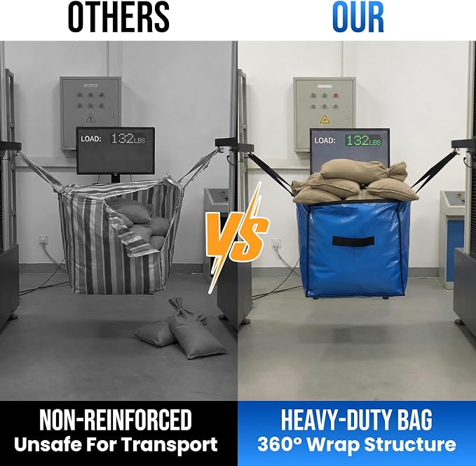 TAILI Extra Large Moving Bags, 2 Pack Blue Heavy Duty Totes For Storage with Visible Window, Wrap Around Handles, Storage Bags for Space Saving, Alternative to Moving Boxes