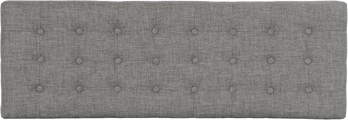 HomePop 48" Modern Tufted Storage Bench - Medium Gray