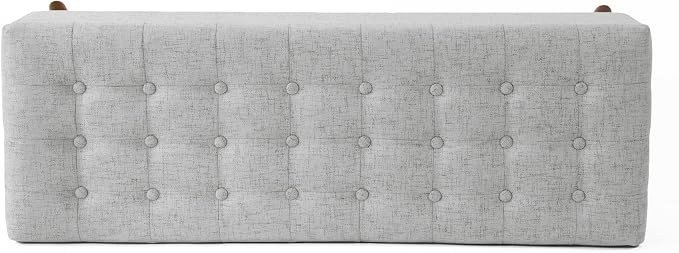 HomePop 48" Modern Tufted Storage Bench - Gray Woven