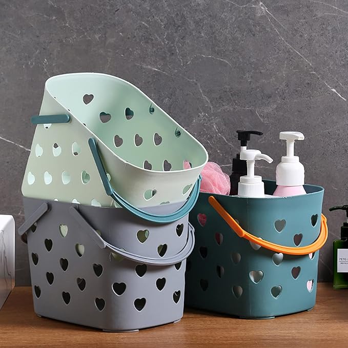 Portable Shower Caddy with handle Plastic Shower Basket Organizer, Blue | Bathroom Caddy Storage Tote Cleaning Supply Caddy for College Dorm, Kitchen, Pantry, Garage