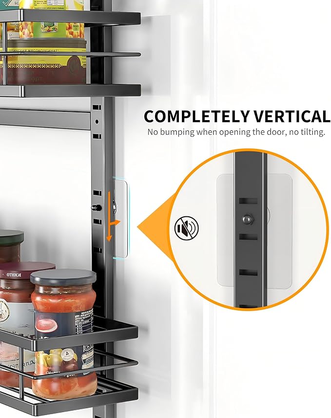 Moforoco 9-Tier Over The Door Pantry Organizer, Pantry Organization and Storage, Black Hanging Basket Wall Spice Rack Seasoning Shelves, Home & Kitchen Bedroom Bathroom House Essentials