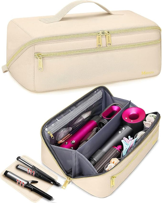 Mancro Hair Tools Travel Bag Compatible with Shark Flexstyle | Wide-open Hot Hair Tool Organizer with Separate Heat Resistant Mat, Hair Accessories Organizer for Straightener, Curling Iron