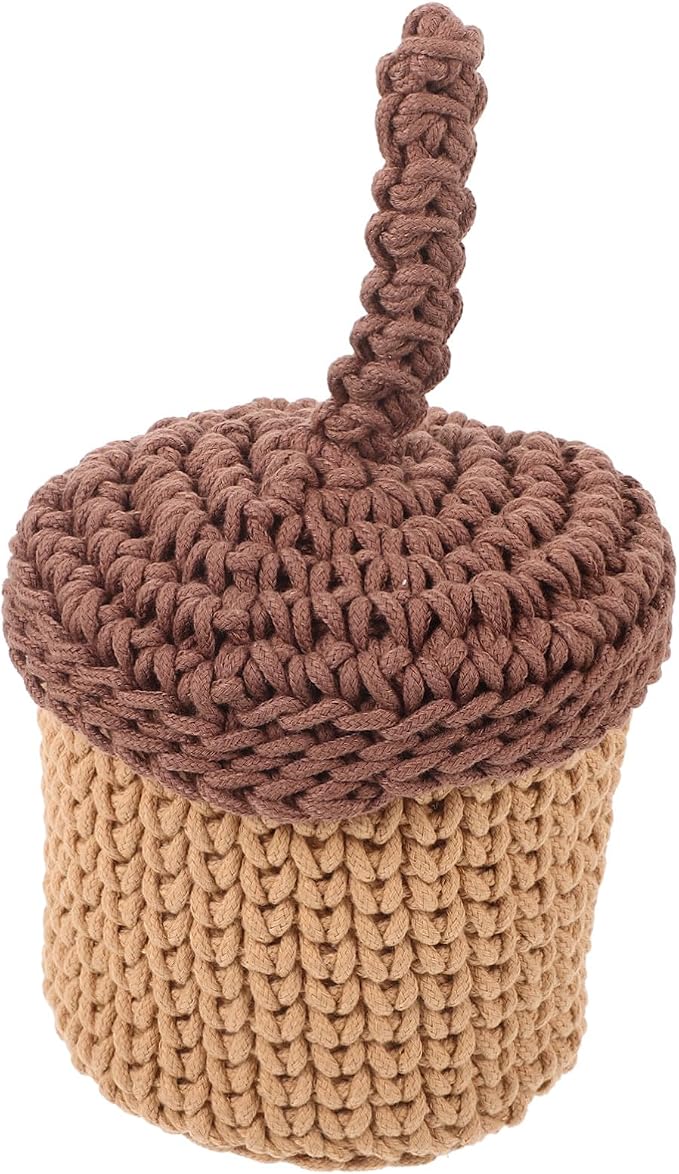 Handwoven Cotton Rope Storage Basket Decorative Organizer for Shelves Large Capacity Space-saving Woven Sundries Box Stylish Desktop Display for Home Kitchen Bathroom
