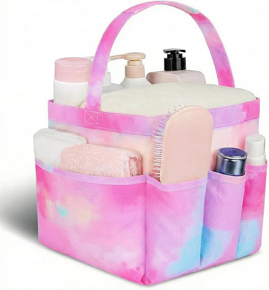 Mesh Shower Caddy Portable - 9 Pockets for College Dorm Room Essential | Large Capacity Mesh Shower Caddy with 9 Pockets, Portable Hanging Toiletry Bag for College Dorm, Gym, Camping and Beach