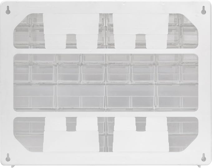 Akro-Mils 44-Drawer Plastic Storage Cabinet, 20"W x 6"D x 16"H, White