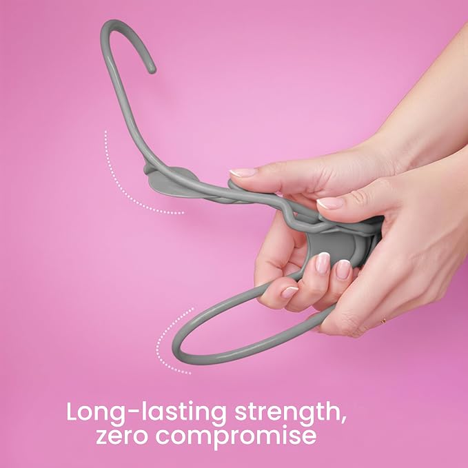 Utopia Home Plastic Hangers 100 Pack – Space Saving Clothes Hanger Grey | Durable & strong | Closet organizer & storage | Ideal for apartments, dorms & stocking stuffers