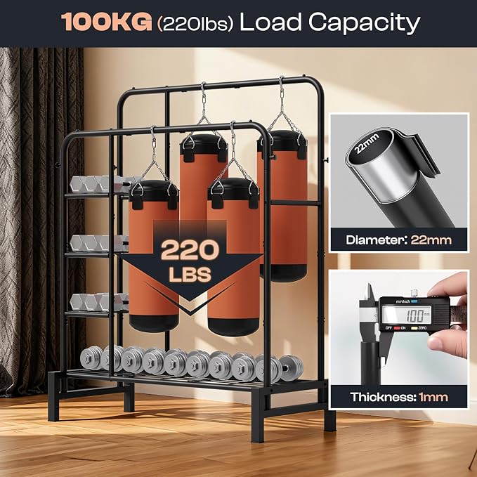 Clothes Rack for Hanging Clothes, Clothing Rack with shelves, Black | Double Clothing Rack with 3 Tier Storage Shelves, Multifunctional Heavy Duty Garment Rack for Bedroom Laundry Wardrobe Closet