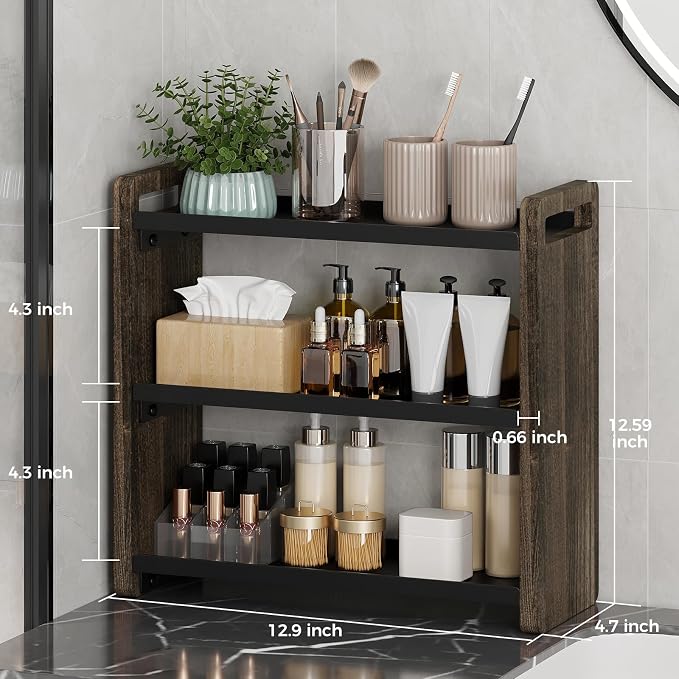 Bathroom Counter Organizer, Bathroom Sink Organizer, Vanity Shelf | Bathroom Organizers and Storage, Bathroom Countertop Organizer, Counter Shelf, Cologne Stand, Perfume Stand, Bathroom Decor
