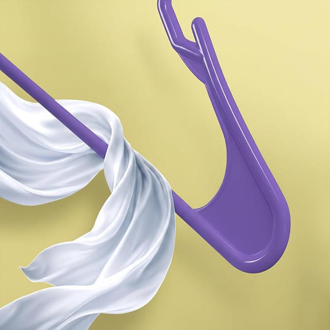 Utopia Home Plastic Hangers 50 Pack – Space Saving Clothes Hanger Purple | Durable & strong | Closet organizer & storage | Ideal for apartments, dorms & stocking stuffers