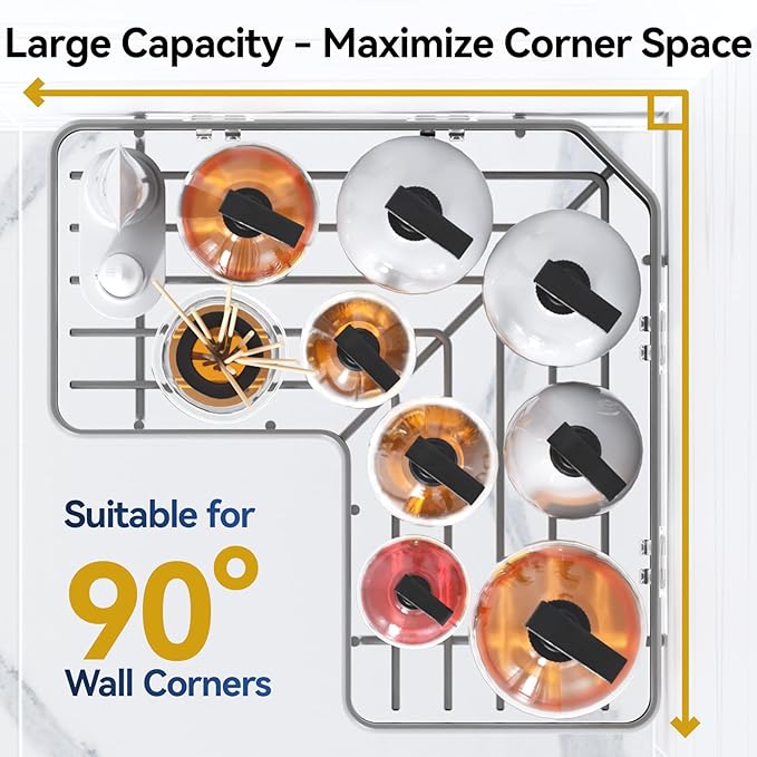 YASONIC Corner Shower Caddy Adhesive, 100% Rustproof Shower Organizer with Soap Holder, No Drill Shower Shelf for Inside Shower, Wall-Mounted Shower Storage for Homes (3 Pack, Grey)
