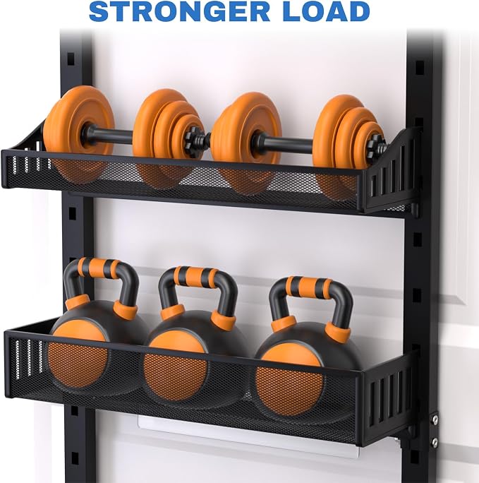 coobest 8-Tier Over the door Spice Rack Organizer, Large Heavy Duty Metal Wall Mount or Over The Door, 2 in 1 Rust-Proof Hanging Storage Shelf for Kitchen Pantry, Bathroom, Laundry Room, Closet