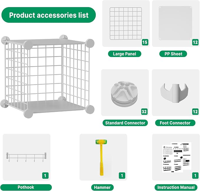 Wire Cube Storage Organizer, 6 Cubes Converted into 7 Cubes, Sturdy Metal Grids Storage Shelf Closet Shelving Units and Storage, Shelves for Bedroom LIvingroom Office