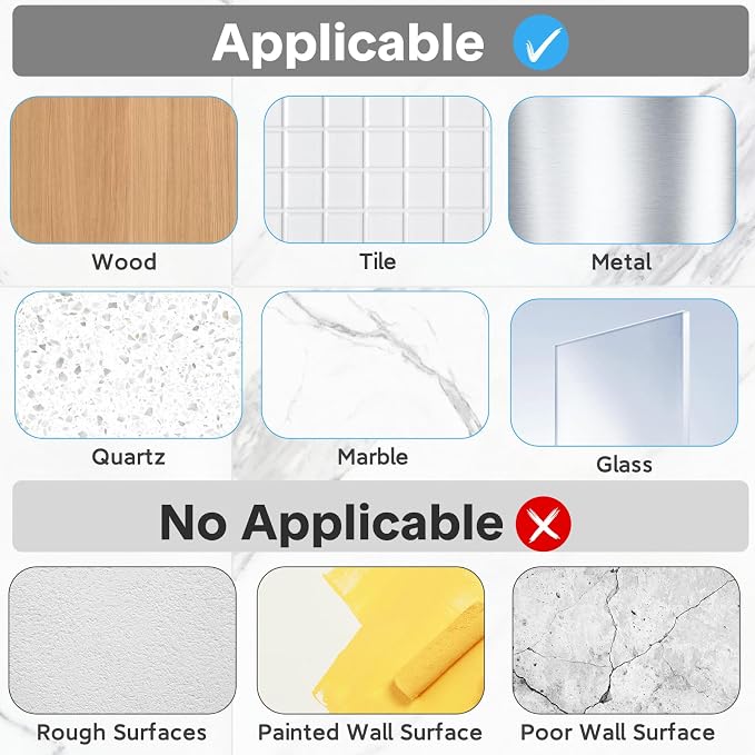 23 Pack Shower Caddy Replacement, Strong Adhesive Strips for Shelf, Waterproof Wall Hooks, No Drilling, Transparent, for Bathroom Organizer and Kitchen Racks
