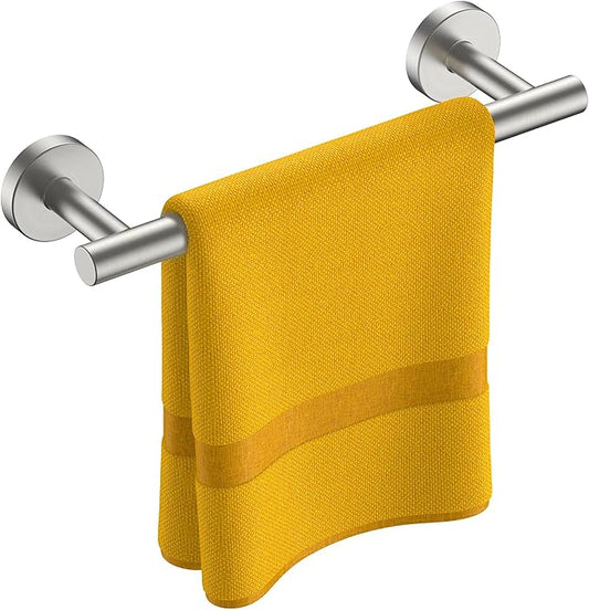 FORIOUS Towel Bar 9" Towel Racks for Bathroom Wall Mounted Brushed Nickel | Total Length 11 Inch, Rustproof, Stainless Steel Towel Holder, Wall Mounted for Bathroom Bedroom, Heavy Duty, Space Saving