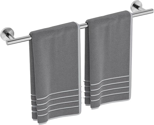 Luxbaro 24 Inch Brushed Nickel Towel Bar, Thicken, Total Length 26-Inch | Towel Rack for Bathroom Wall, SUS304 Stainless Steel Towel Rod, Modern Home Decor