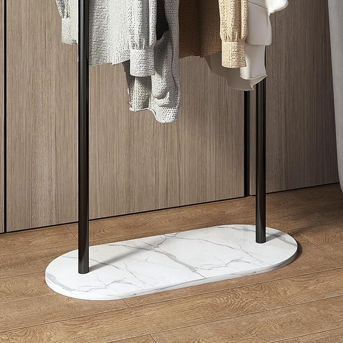 Freestanding Clothing Rack with Marble Base,Modern Black Arch Garment Rack for Small Spaces,Sturdy Metal Coat Rack,Clothes Racks for Hanging Clothes in Bedroom,Closet,Entryway,Boutique Display