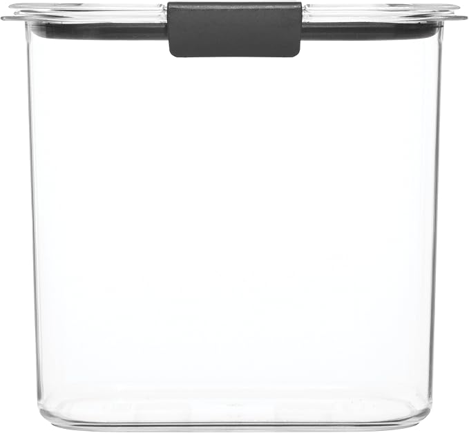Rubbermaid Brilliance 12-Cup Airtight Food Storage Container,Perfect for Pantry Staples,Clear/Grey,(Pack of 2)