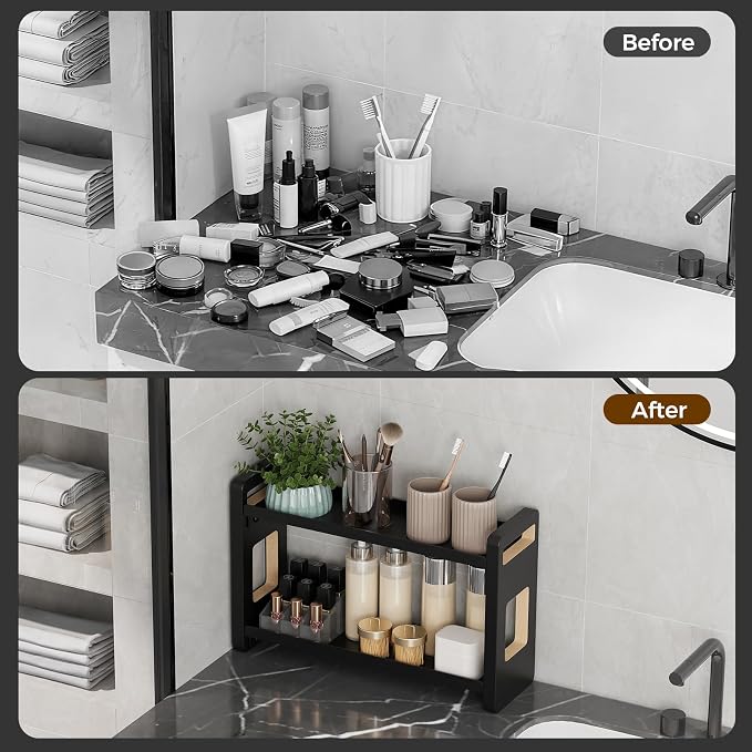 Bathroom Counter Organizer, Bathroom Sink Organizer, Vanity Shelf | Bathroom Organizers and Storage, Bathroom Countertop Organizer, Counter Shelf, Cologne Stand, Perfume Stand, Bathroom Decor
