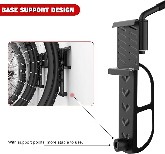 Ultrawall Swivel Bike Storage Rack, Adjustable Wall Mounted Bike Rack for Garage, Vertical Bike Hanger for Indoor Bicycle Storage, Space Saving Bike Holder