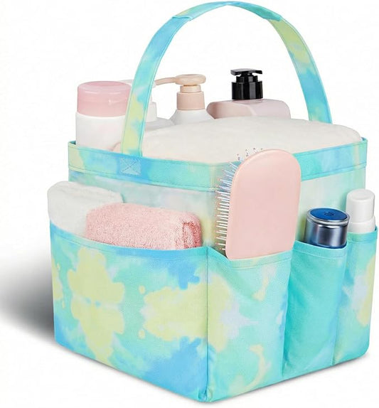 Mesh Shower Caddy Portable - 9 Pockets for College Dorm Room Essential | Large Capacity Mesh Shower Caddy with 9 Pockets, Portable Hanging Toiletry Bag for College Dorm, Gym, Camping and Beach